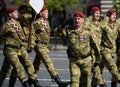 Commander of a separate division. Dzerzhinsky troops of the National Guard Major-General Dmitry Cherepanov at the parade.